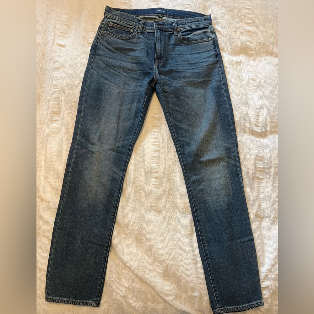 J Crew 484 Slim Jean 33 W x 32 L Kurabo premium Japanese fabric